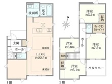 【東京都/練馬区大泉学園町】練馬区大泉学園町4丁目　新築戸建　2号棟（全3棟） 間取り図