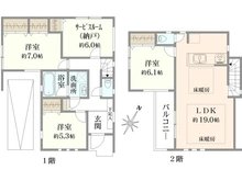 【東京都/練馬区小竹町】練馬区小竹町1丁目 新築戸建　(全1棟） 間取り図