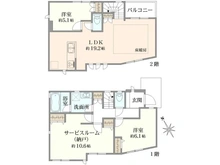 【東京都/練馬区向山】練馬区向山二丁目　戸建 間取り図