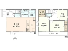 【東京都/西東京市北原町】西東京市北原町1丁目　新築分譲住宅　1号棟【全6区画】 間取り図
