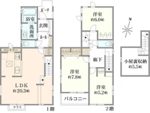 【東京都/西東京市北町】西東京市北町5丁目　新築分譲住宅　1号棟【全19棟】 間取り図