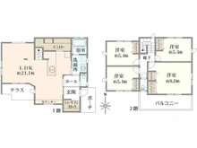 【東京都/練馬区貫井】練馬区貫井2丁目 新築戸建 間取り図