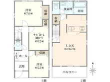 【東京都/練馬区関町北】練馬区関町北3丁目新築戸建　3号棟（全5棟） 間取り図