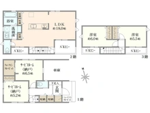 【東京都/練馬区豊玉南】練馬区豊玉南2丁目　新築戸建　A棟　【全2棟】 間取り図