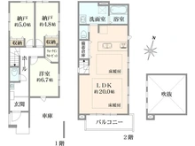 【東京都/世田谷区北烏山】KEIAI GRACE　世田谷区北烏山3期　1号棟 間取り図