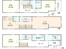 【東京都/台東区松が谷】松が谷1丁目　新築戸建て 間取り図