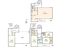 【東京都/港区南麻布】南麻布3丁目戸建 間取り図