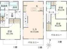 【東京都/世田谷区岡本】世田谷区岡本3丁目　中古戸建 間取り図