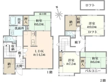 【東京都/世田谷区上祖師谷】世田谷区上祖師谷2丁目　中古戸建 間取り図