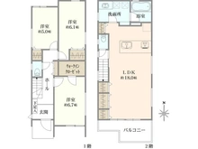 【東京都/世田谷区祖師谷】世田谷区祖師谷6丁目　新築戸建　1号棟 間取り図