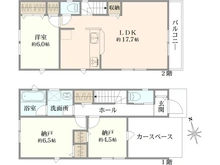 【東京都/府中市小柳町】府中市小柳町5丁目新築戸建　1号棟 間取り図