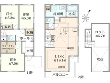 【東京都/世田谷区上祖師谷】世田谷区上祖師谷2丁目　新築戸建　2号棟 間取り図