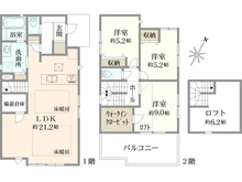 【東京都/世田谷区上祖師谷】世田谷区上祖師谷2丁目　新築戸建　3号棟 間取り図