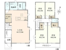【東京都/狛江市駒井町】狛江市駒井町3丁目　新築戸建　F号棟 間取り図