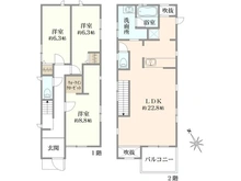 【東京都/世田谷区若林】世田谷区若林5丁目戸建 間取り図