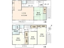 【東京都/世田谷区松原】世田谷区松原6丁目一戸建て 間取り図