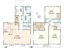 【東京都/世田谷区砧】世田谷区砧1丁目新築戸建　1号棟 間取り図