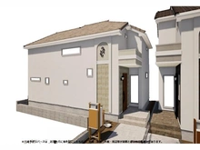 【東京都/世田谷区砧】世田谷区砧1丁目新築戸建　2号棟 完成予想図：図面を基に描き起したもので、実際とは多少異なる場合があります。中央／全4棟