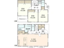 【東京都/世田谷区砧】世田谷区砧1丁目新築戸建　3号棟 間取り図