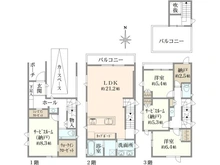 【東京都/世田谷区船橋】船橋1丁目新築戸建　2号棟 間取り図
