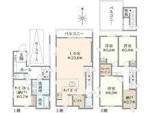 【東京都/世田谷区船橋】船橋1丁目新築戸建　3号棟 間取り図