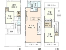 【東京都/世田谷区赤堤】世田谷区赤堤4丁目　新築戸建　A号棟 間取り図
