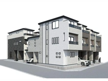 【東京都/世田谷区赤堤】世田谷区赤堤4丁目　新築戸建　B号棟 完成予想図：図面を基に描き起したもので、実際とは多少異なる場合があります。 全6棟／左手奥側