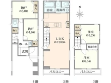 【東京都/世田谷区赤堤】世田谷区赤堤4丁目　新築戸建　D号棟 間取り図