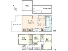 【東京都/世田谷区宮坂】世田谷区宮坂3丁目新築戸建B号棟 間取り図