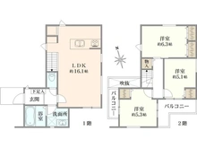 【東京都/杉並区上高井戸】上高井戸2丁目新築戸建　No.1 間取り図
