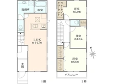 【東京都/狛江市東野川】狛江市東野川3丁目 2号棟 間取り図