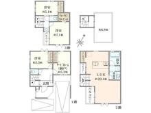 【東京都/世田谷区桜】桜1丁目新築戸建てA棟 間取り図