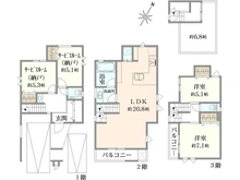 【東京都/世田谷区桜】桜1丁目新築戸建B棟 間取り図
