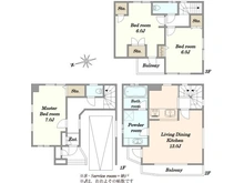 【東京都/目黒区駒場】目黒区駒場中古戸建 間取り図