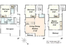 【東京都/大田区石川町】大田区石川町2丁目 間取り図