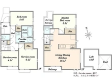 【東京都/世田谷区砧】世田谷区砧7丁目　新築戸建て 間取り図