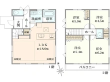 【東京都/世田谷区宇奈根】世田谷区宇奈根PJ 4号棟 間取り図