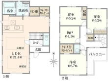 【東京都/狛江市西野川】狛江市西野川4丁目新築戸建 間取り図