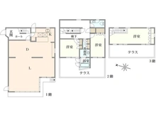 【東京都/世田谷区岡本】岡本三丁目戸建 間取り図