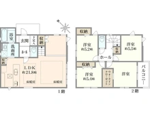 【東京都/狛江市岩戸南】岩戸南3丁目 新築戸建 間取り図