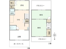 【東京都/世田谷区砧】世田谷区砧3丁目戸建 間取り図