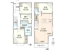 【東京都/調布市入間町】入間町1丁目E号棟 間取り図