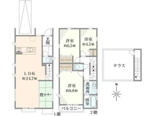 【東京都/世田谷区船橋】世田谷区船橋4丁目　新築戸建 間取り図