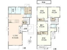 【東京都/杉並区成田東】成田東1丁目新築分譲住宅 間取り図