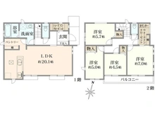 【東京都/狛江市東野川】狛江市東野川四丁目　C号棟　新築戸建 間取り図