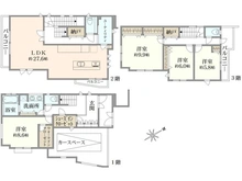 【東京都/目黒区上目黒】目黒区上目黒5丁目中古戸建て 間取り図