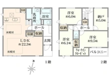 【東京都/江戸川区東小岩】江戸川区東小岩5丁目新築戸建2号棟 間取り図