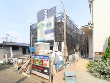 【東京都/小平市美園町】小平市美園町3丁目 A号棟 建築中の外観：全2区画　A号棟は手前側