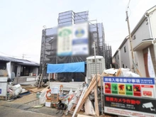 【東京都/小平市美園町】小平市美園町3丁目 A号棟 建築中の外観：全2区画　A号棟は手前側