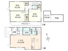 【東京都/小平市美園町】小平市美園町3丁目 A号棟 間取り図